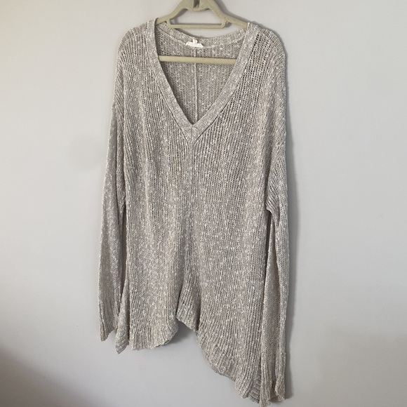 EUC Eileen Fisher Large Linen Blend V-Neck Open Knit Long Sleeve Sweater - Picture 11 of 11